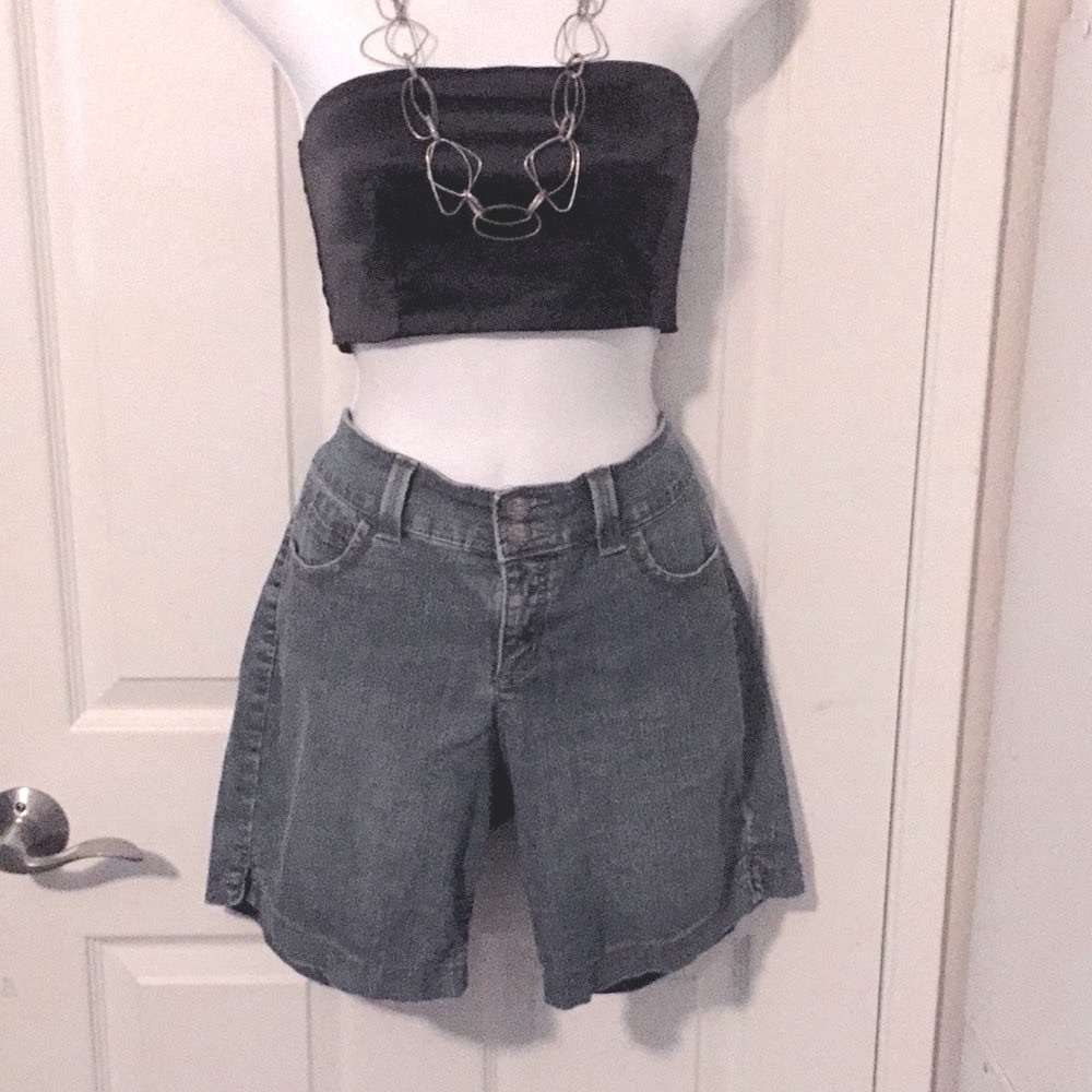 Lee Platinum Label Naturally Slimming Blue Jean Jorts Denim Shorts M